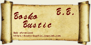 Boško Bustić vizit kartica